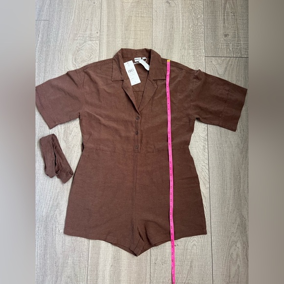Rhythm Brown Short Sleeve Vacay Romper NWT - Picture 8 of 13